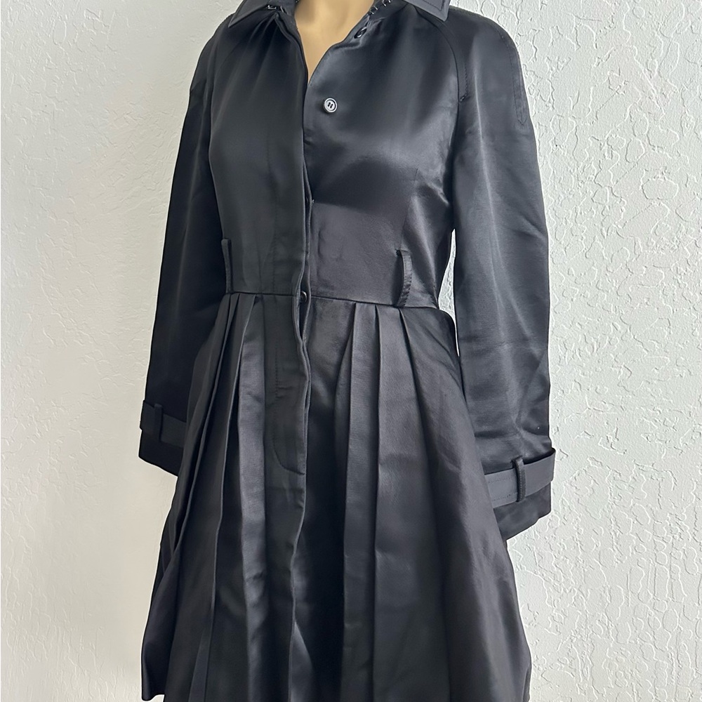 Sofia Kokosalaki Italian Satin Taylored Trench coat - Picture 9 of 14